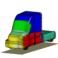 Grid for a truck cab..