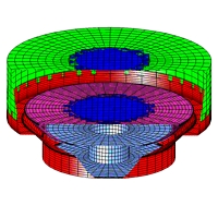 Grid for a 3D valve.